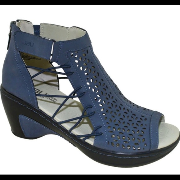 JBU | Shoes | Jbu Jambu Nelly Wedge Sandals Navy Size 8 New | Poshmark